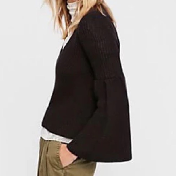 Free People Damsel bell sleeved cotton sweater - Picture 3 of 9